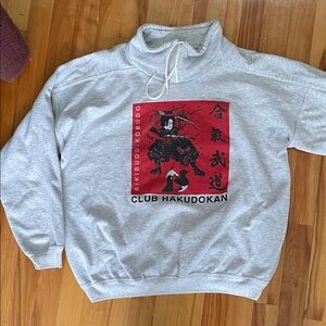 Club Hakudokan Gray Sweater vintage 90s